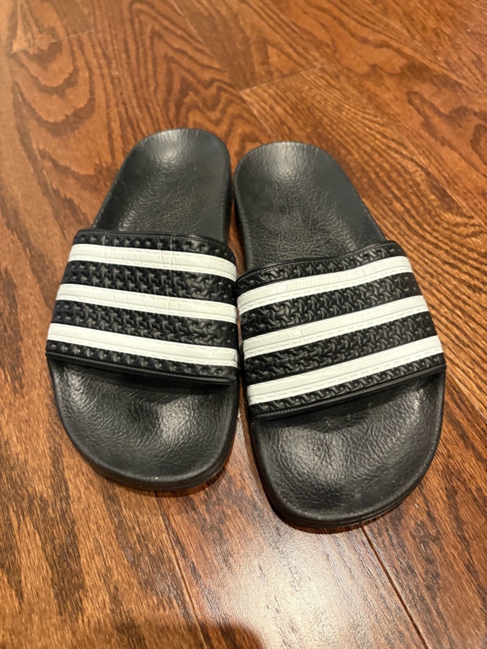 Adidas Slide Sandals – Women’s Size 5 – Black & White